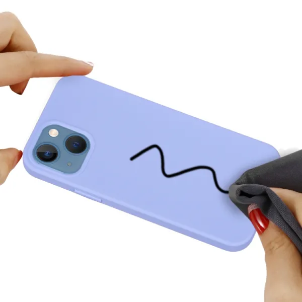 RUBBER Ochranný kryt pre Apple iPhone 15 Plus fialový