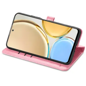 CUTE CAT Peňaženkový kryt Huawei Nova Y90 ružový