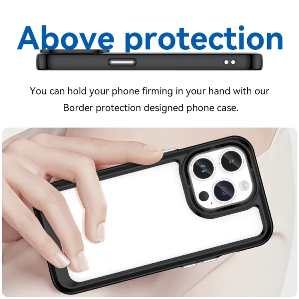 CRYSTAL Ochranný kryt Apple iPhone 15 Pro Max čierny