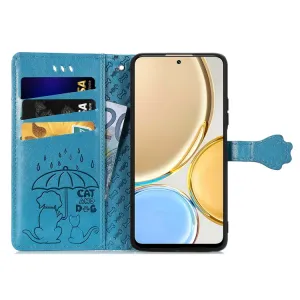CUTE CAT Peňaženkový kryt Huawei Nova Y90 modrý