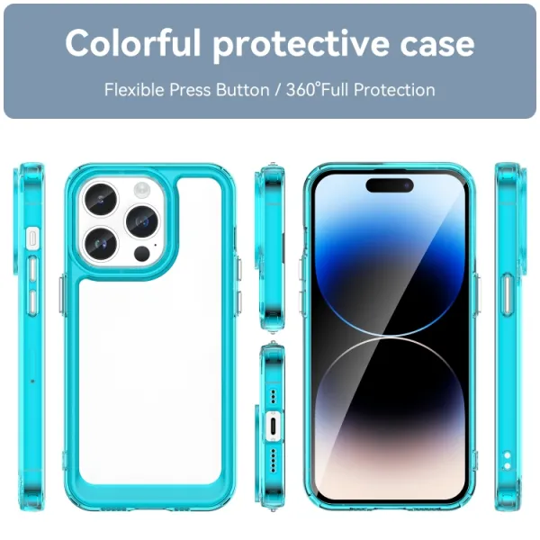 CRYSTAL Ochranný kryt Apple iPhone 15 Pro Max tyrkysový