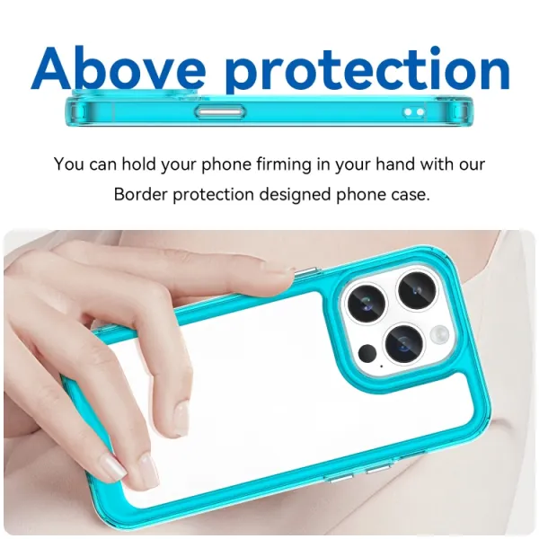 CRYSTAL Ochranný kryt Apple iPhone 15 Pro Max tyrkysový