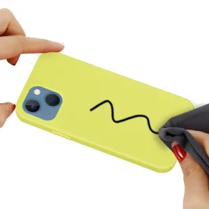 RUBBER Ochranný kryt pre Apple iPhone 15 Plus žltý