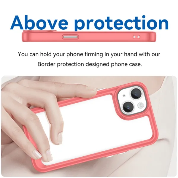 CRYSTAL Ochranný kryt Apple iPhone 15 Plus červený