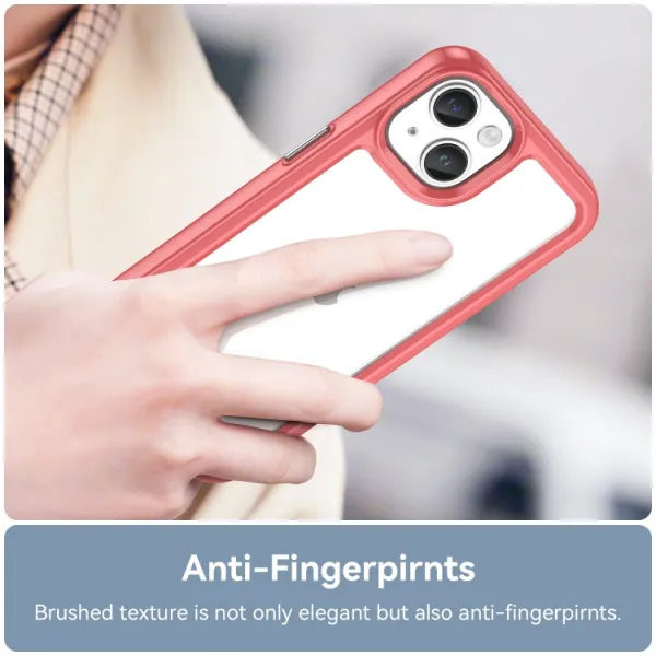 CRYSTAL Ochranný kryt Apple iPhone 15 Plus červený