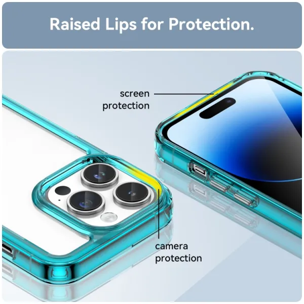 CRYSTAL Ochranný kryt Apple iPhone 15 Pro tyrkysový