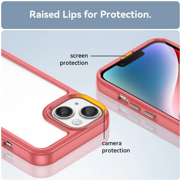 CRYSTAL Ochranný kryt Apple iPhone 15 Plus červený