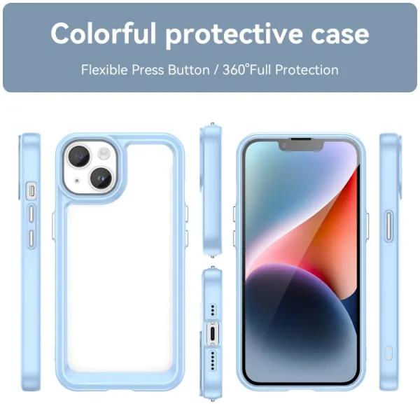 CRYSTAL Ochranný kryt Apple iPhone 15 modrý