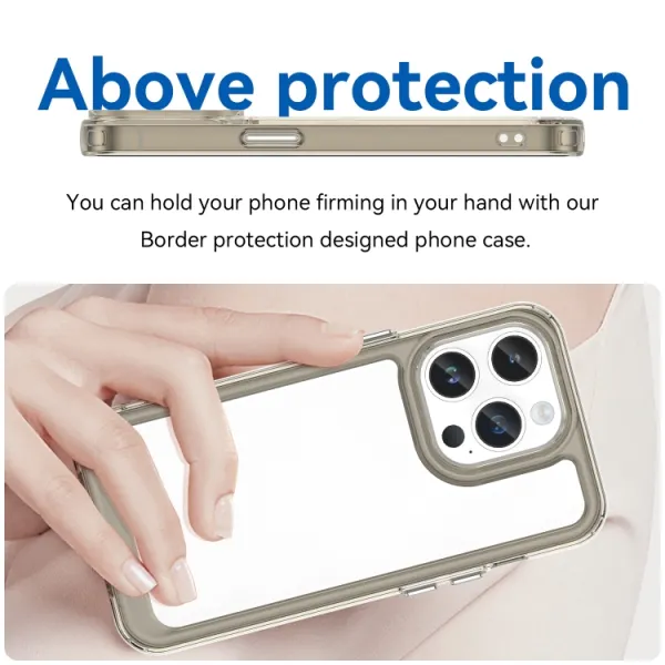 CRYSTAL Ochranný kryt Apple iPhone 15 Pro šedý