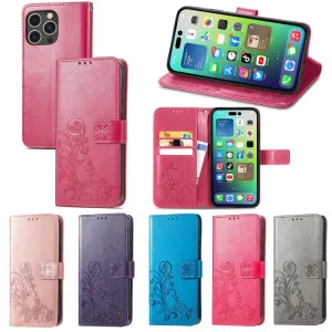 ART FLOWERS Peňaženkový kryt Apple iPhone 15 Pro Max modrý