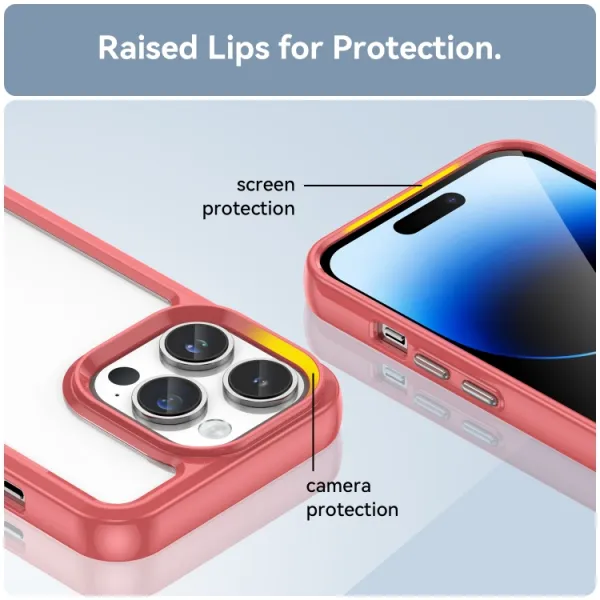 CRYSTAL Ochranný kryt Apple iPhone 15 Pro červený