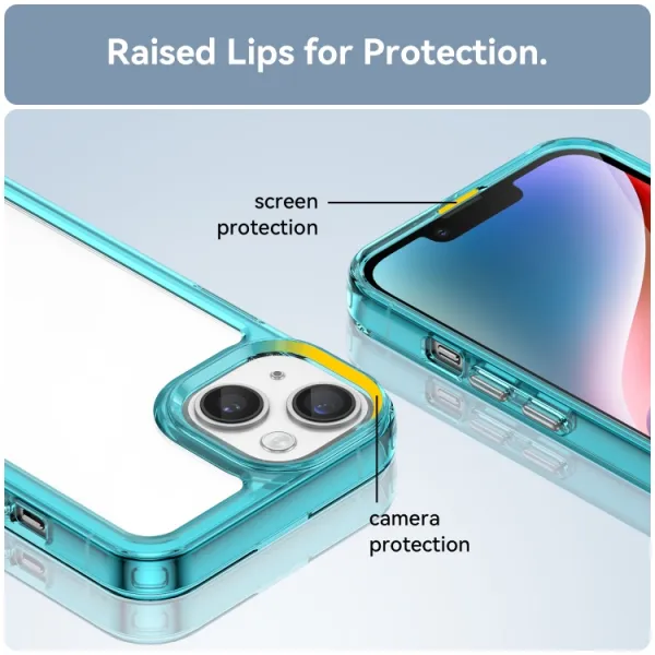 CRYSTAL Ochranný kryt Apple iPhone 15 Plus tyrkysový