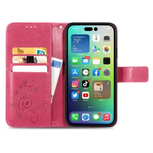 ART FLOWERS Peňaženkový kryt Apple iPhone 15 Pro Max tmavoružový