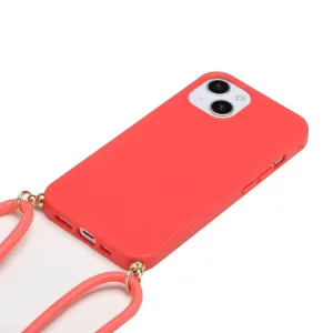 ROPE Kryt so šnúrkou Apple iPhone 15 Plus červený