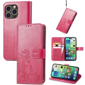 ART FLOWERS Peňaženkový kryt Apple iPhone 15 Pro Max tmavoružový