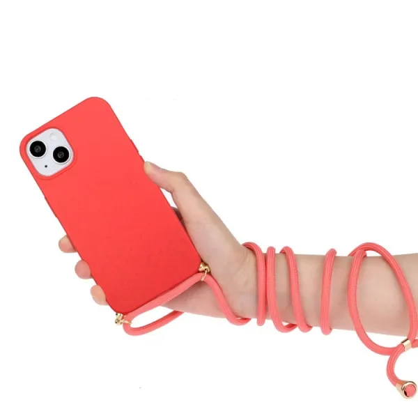 ROPE Kryt so šnúrkou Apple iPhone 15 Plus červený