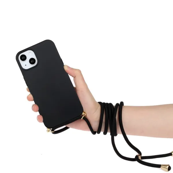 ROPE Kryt so šnúrkou Apple iPhone 15 Plus čierny
