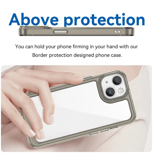 CRYSTAL Ochranný kryt Apple iPhone 15 šedý
