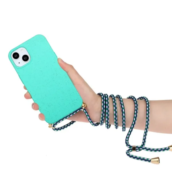 ROPE Kryt so šnúrkou Apple iPhone 15 Plus svetlozelený