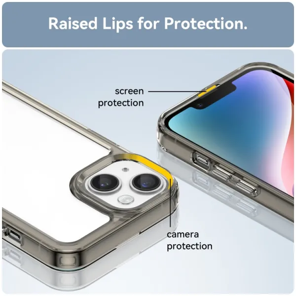 CRYSTAL Ochranný kryt Apple iPhone 15 šedý