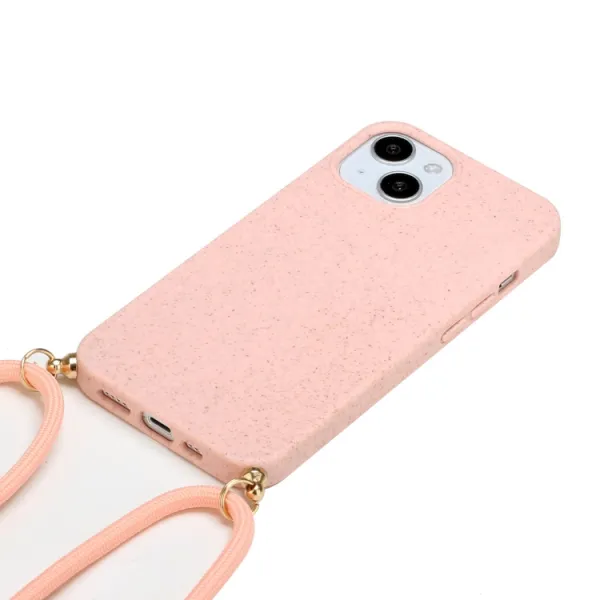 ROPE Kryt so šnúrkou Apple iPhone 15 Plus ružový