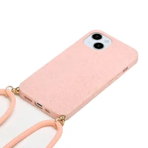 ROPE Kryt so šnúrkou Apple iPhone 15 Plus ružový