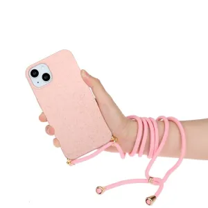 ROPE Kryt so šnúrkou Apple iPhone 15 Plus ružový