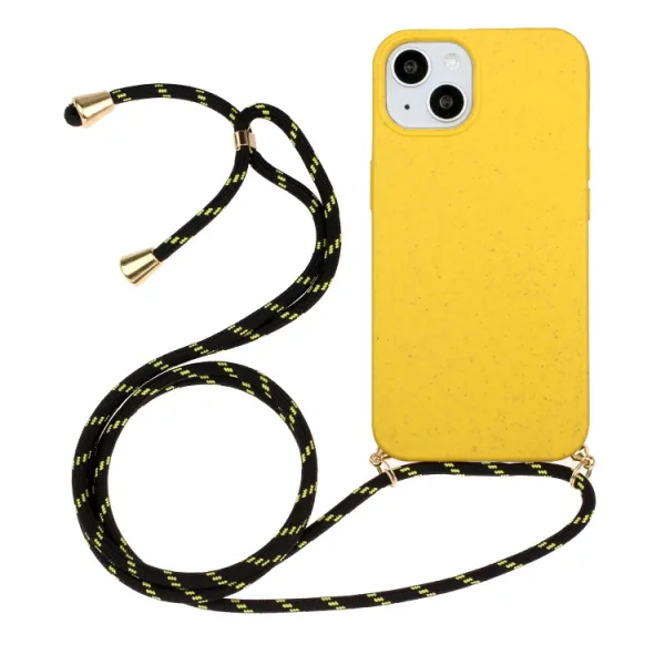 ROPE Kryt so šnúrkou Apple iPhone 15 Plus žltý