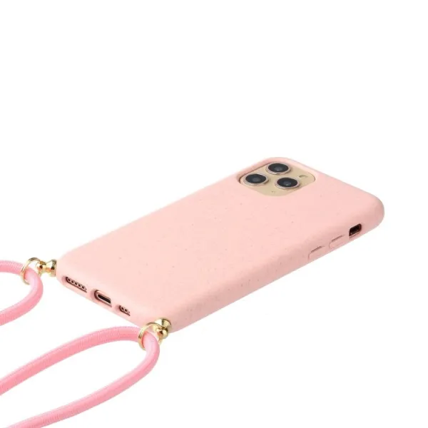 ROPE Kryt so šnúrkou Apple iPhone 15 Pro Max ružový