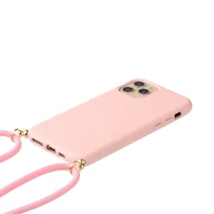 ROPE Kryt so šnúrkou Apple iPhone 15 Pro Max ružový