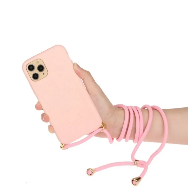 ROPE Kryt so šnúrkou Apple iPhone 15 Pro Max ružový