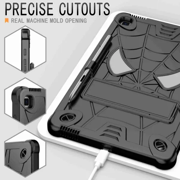 SPIDER Obal na tablet pre deti Samsung Galaxy Tab S6 Lite 2024 / S6 Lite 2022 / S6 Lite čierny