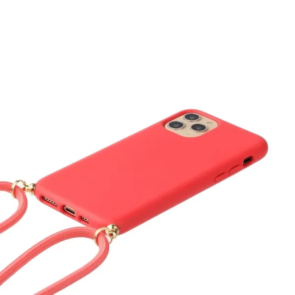 ROPE Kryt so šnúrkou Apple iPhone 15 Pro Max červený