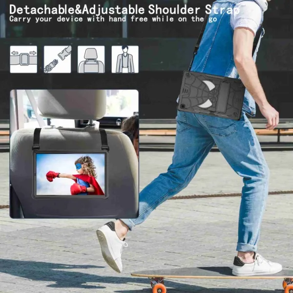 SPIDER Obal na tablet pre deti Samsung Galaxy Tab S6 Lite 2024 / S6 Lite 2022 / S6 Lite čierny