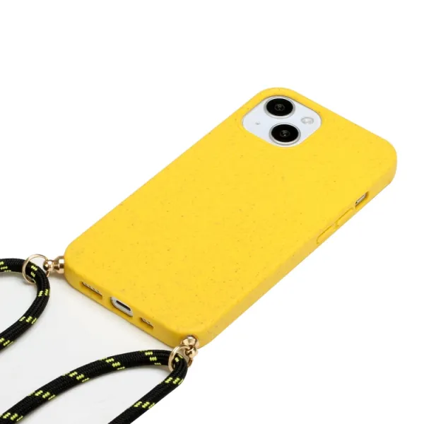 ROPE Kryt so šnúrkou Apple iPhone 15 Plus žltý