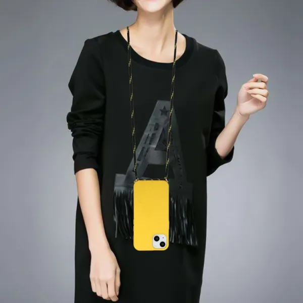 ROPE Kryt so šnúrkou Apple iPhone 15 Plus žltý