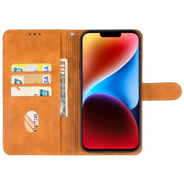 SMOOTH Peňaženkové puzdro pre Apple iPhone 15 Plus hnedé