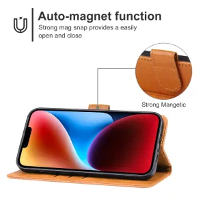 SMOOTH Peňaženkové puzdro pre Apple iPhone 15 Plus hnedé