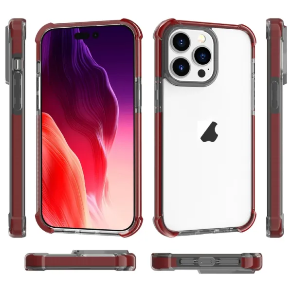 SPRING Ochranný kryt pre Apple iPhone 15 Pro Max bordový