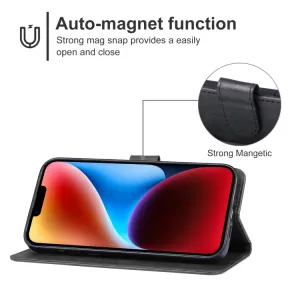 SMOOTH Peňaženkové puzdro pre Apple iPhone 15 Plus čierne