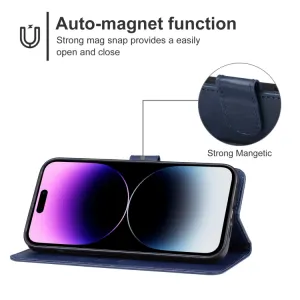 SMOOTH Peňaženkové puzdro pre Apple iPhone 15 Pro Max modré