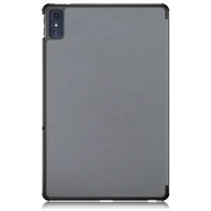 LEATHER Zaklápací kryt pre Lenovo Tab M10 5G šedý