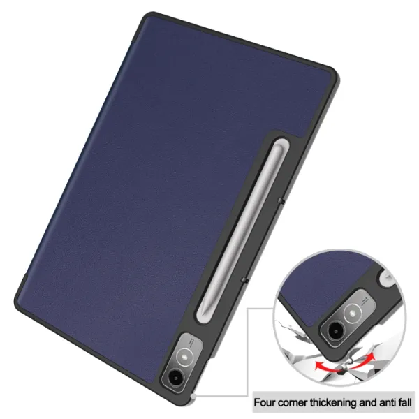 LEATHER PRO Zaklápací kryt pre Lenovo Tab P12 modrý