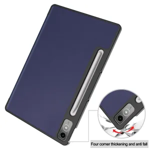LEATHER PRO Zaklápací kryt pre Lenovo Tab P12 modrý