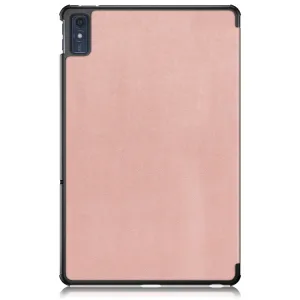 LEATHER Zaklápací kryt pre Lenovo Tab M10 5G ružovozlatý