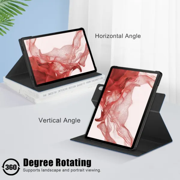 MARBLE Zaklápacie puzdro Samsung Galaxy Tab S9 modré