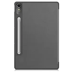 LEATHER PRO Zaklápací kryt pre Lenovo Tab P12 šedý
