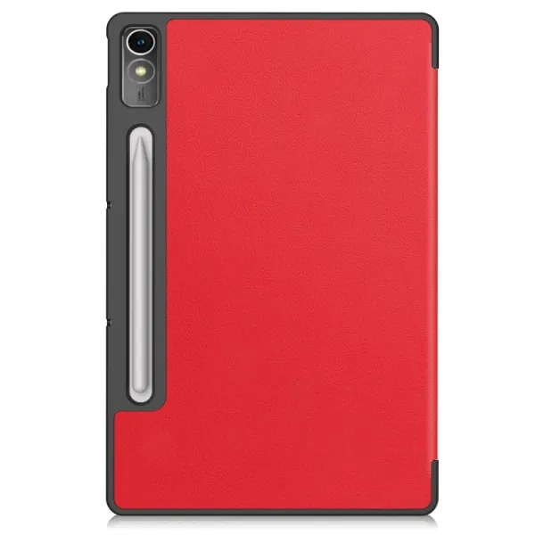 LEATHER PRO Zaklápací kryt pre Lenovo Tab P12 červený