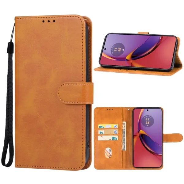 SMOOTH Peňaženkové puzdro pre Motorola Moto G84 5G hnedé