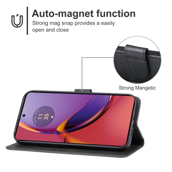 SMOOTH Peňaženkové puzdro pre Motorola Moto G84 5G čierne